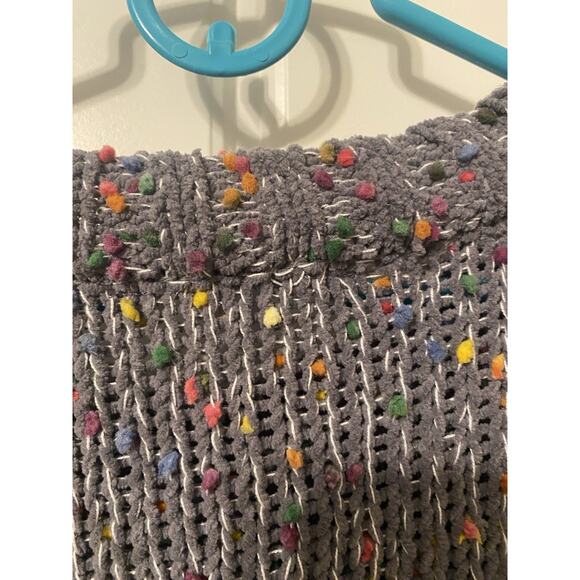 Seven 7 Seven7 Sweater Womens Chunky Knit Confetti Pullover Size Large Gray - Picture 9 of 15